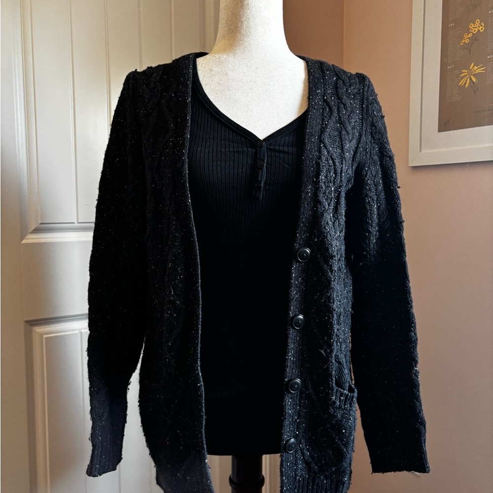 Madewell Black Textured Cardigan